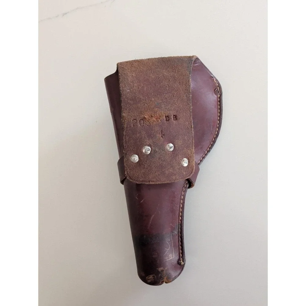 Vintage Red Leather Pistol Holster